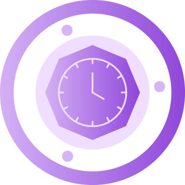 Saat simgesi vektör illüstrasyonu