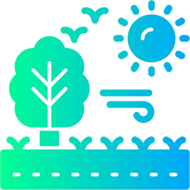 Bir ağaç simgesinin vektör illüstrasyonu