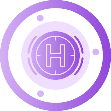Benzersiz h - harf vektör çizgisi tasarımı