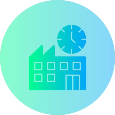 Saat simgesi vektör illüstrasyonu