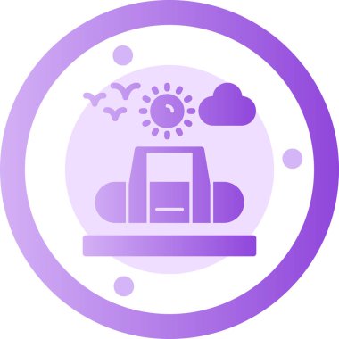 Bulut hesaplama simgesi vektör illüstrasyonu