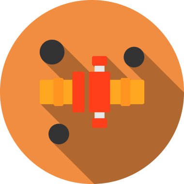 dambıllar spor salonu simgesi düz stil