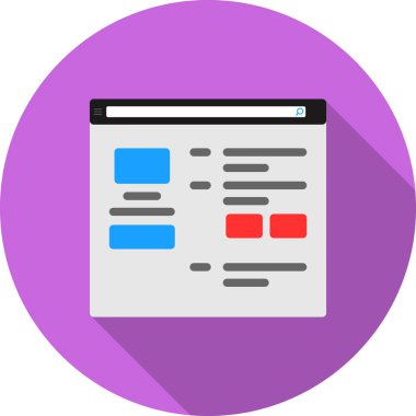 Geliştirme ve vektör illüstrasyonu için web tasarım düzeni simgesi