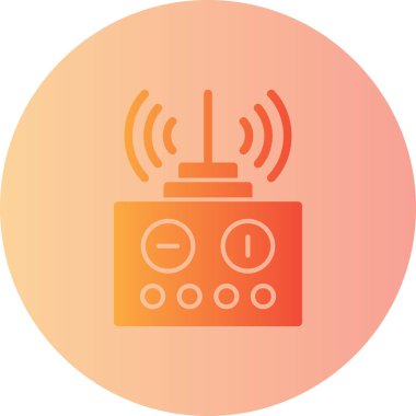 Kablosuz. Web simgesi basit illüstrasyon