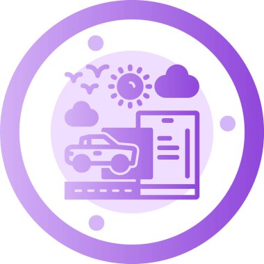 araba yıkama vektör simgesi, basit illüstrasyon tasarımı