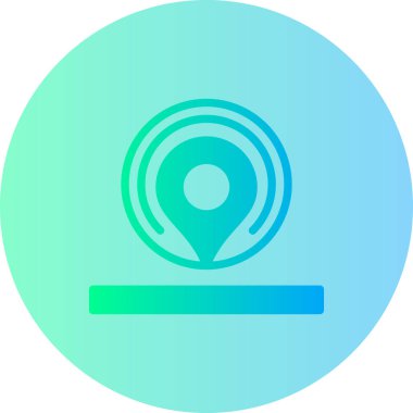 Harita konumu simgesi doldurulmuş dış hat biçimi