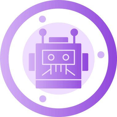robot ikon vektör illüstrasyonu