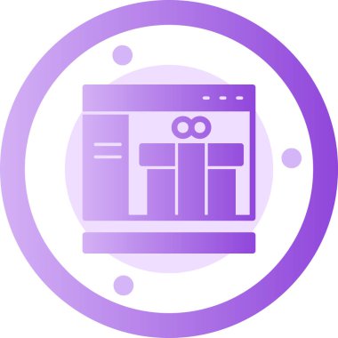 Bilgisayar. Web simgesi basit illüstrasyon