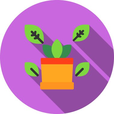 Bitki. Web simgesi basit illüstrasyon