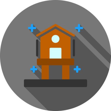 Kiliseye. Web simgesi basit illüstrasyon