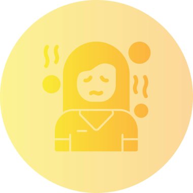 Kadın. Web simgesi basit illüstrasyon