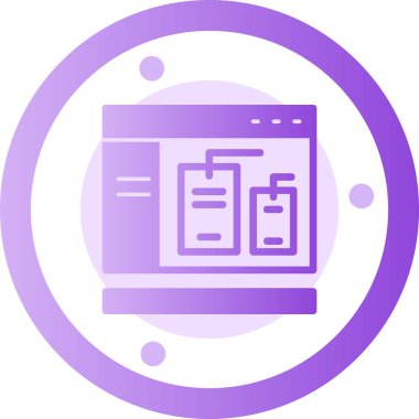 veri analiz web simgesi basit illüstrasyon