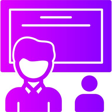 Bir iş adamı simgesinin vektör çizimi