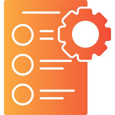 Bir dişli simgesinin vektör illüstrasyonu