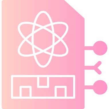 atom simgesi vektör illüstrasyonu