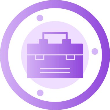 Evrak çantası simgesinin vektör illüstrasyonu