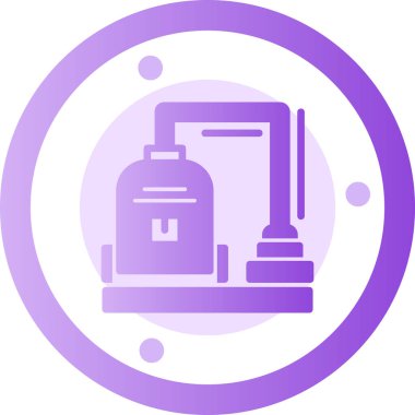 Bir benzin istasyonunun vektör illüstrasyonu