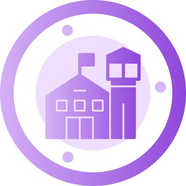 Bina. Web simgesi basit illüstrasyon