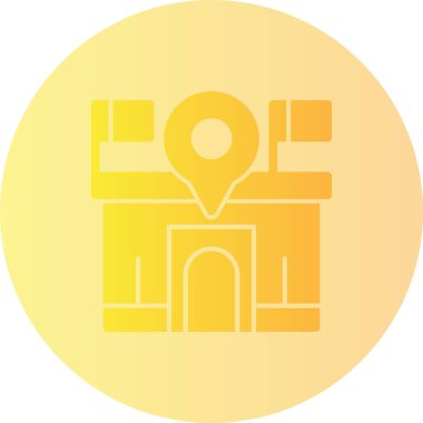 Vektör konumu simge illüstrasyonu