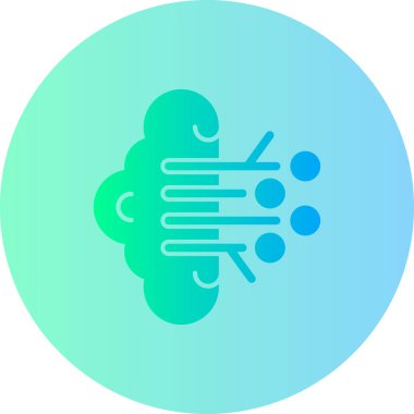 Beyin Vektörü Kabartma Simgesi Tasarımı