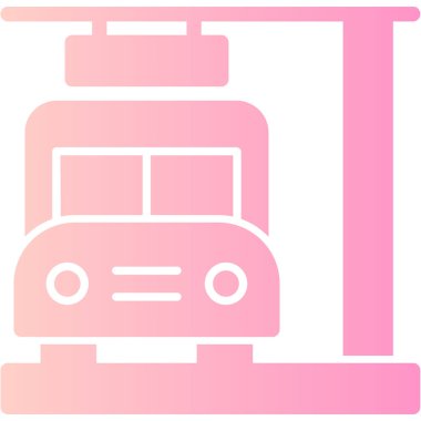 tren. Web simgesi basit illüstrasyon