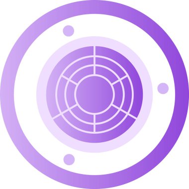 Bir mor ve beyaz simgenin vektör illüstrasyonu