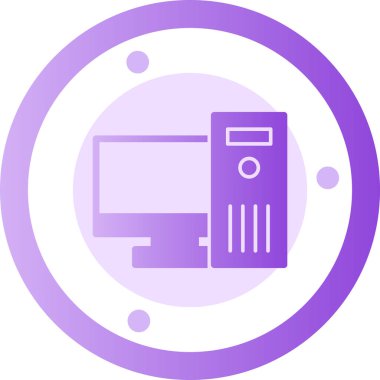 bilgisayar vektör simgesi modern basit illüstrasyon