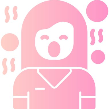 Kadın. Web simgesi basit illüstrasyon