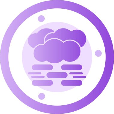 Bulut. Web simgesi basit illüstrasyon