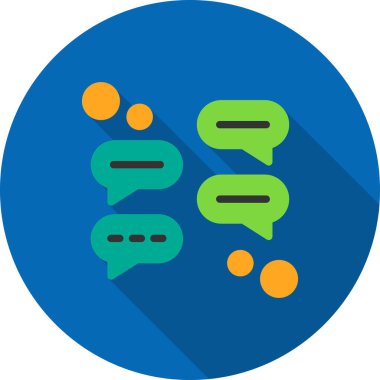 Sohbet web simgesi, basit vektör illüstrasyonu