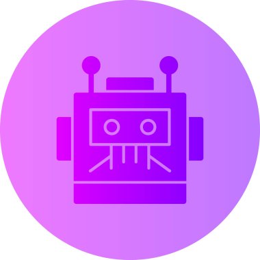 Robot simgesinin vektör illüstrasyonu