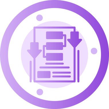 Bir belgenin modern bir simgesinin vektör çizimi