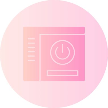 Bir saat simgesinin vektör illüstrasyonu