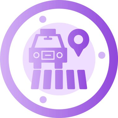 Harita. Web simgesi basit illüstrasyon