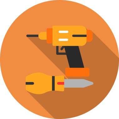 Tornavida Düz Vektör Simgesi