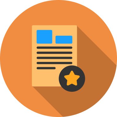 belge dosya simgesi, basit vektör illüstrasyonu