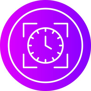 Saat. Web simgesi basit illüstrasyon