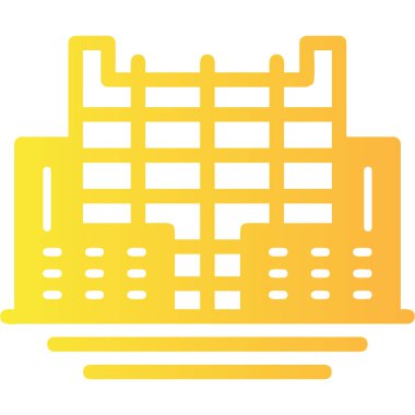 Bina. Web simgesi basit illüstrasyon