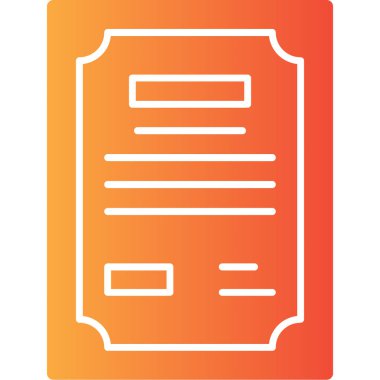 Belge. Web simgesi basit illüstrasyon