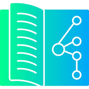 Kitap simgesi, modern tasarım illüstrasyon tasarımı