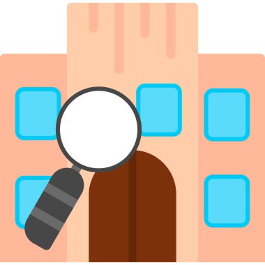 Büyüteç simgesiyle insan eli.