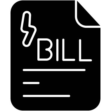 Beyaz arka plan üzerinde Bill şeffaf işareti izole Bill simge vektör