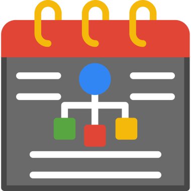 Takvim zamanlama olay simgesi düz biçimli