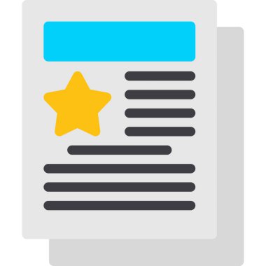 belge dosya simgesi, vektör illüstrasyonu