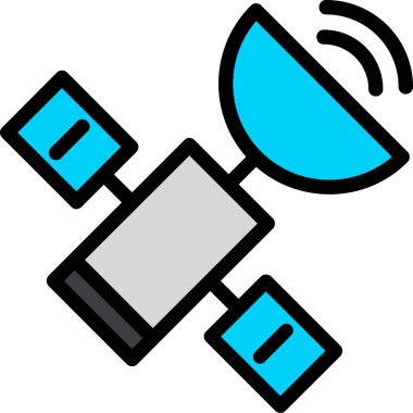 uydu anten simgesi, vektör illüstrasyonu