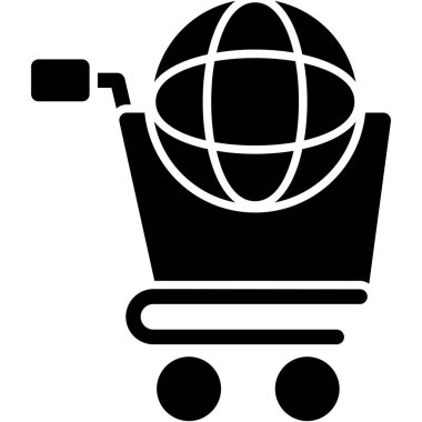 Yerküre arabası alışveriş simgesi