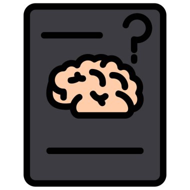 yapay zeka ikonu renk ana hatları vektörü