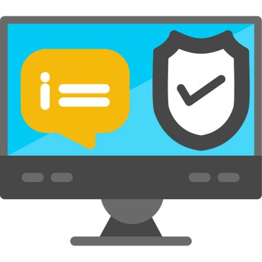 Bilgisayar virüsü simgesi. Bilgisayar virüsü vektör simgesi web için düz çizimi