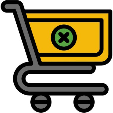 Sepet ikonu vektör illüstrasyonu