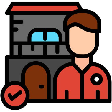 teslimat kurye simgesi doldurulmuş - taslak biçimi